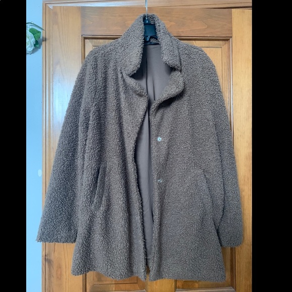 Stoosh Jackets & Blazers - Brown Teddy Bear Coat